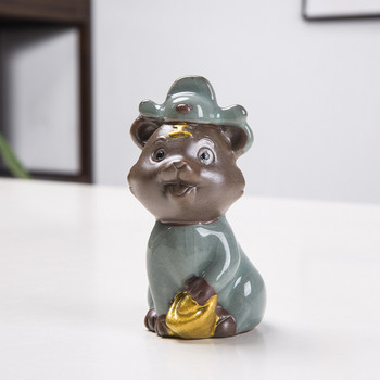 Κεραμικά Tea Pet Year of the Tiger Lucky Mascot Figurines, Cute Kung Fu Tea Crafts for Tea Room/Home/Car Decoration Tea Lover