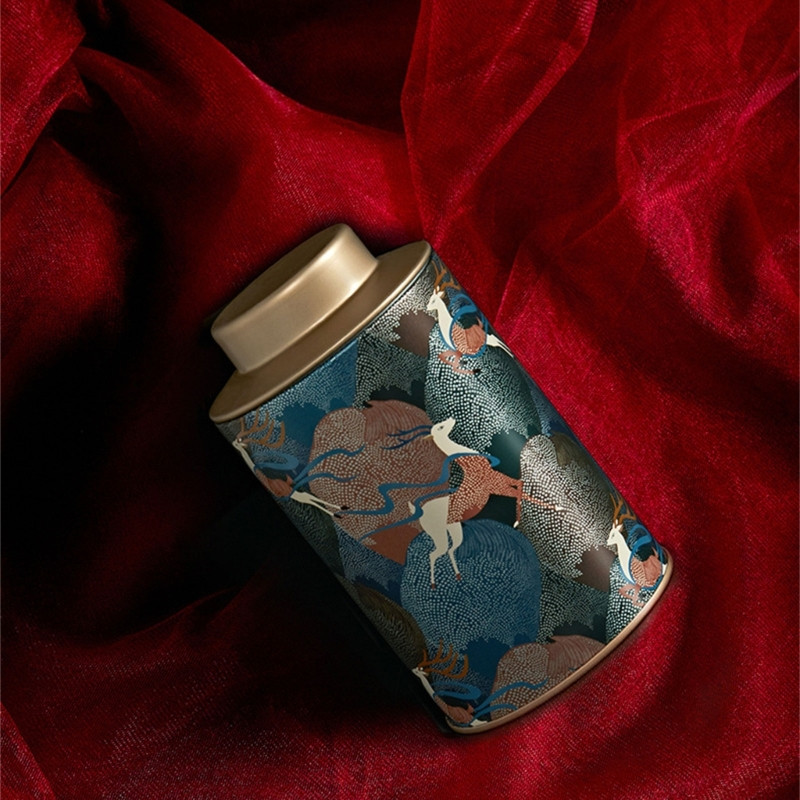 Tukši skārda tējas trauki Mini pārnēsājami cepumu konfekšu kastītes tējas iepakojuma kaste