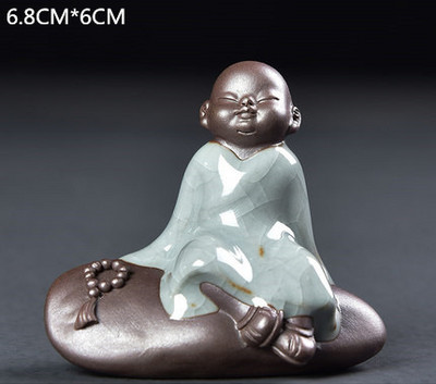 JIA-GUI LUO keramikas purpursarkanā māla tējas mājdzīvnieku tējas dekorēšana keramikas mūku komplekts māla tējas mājdzīvnieks N027