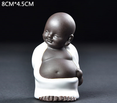 JIA-GUI LUO keramikas purpursarkanā māla tējas mājdzīvnieku tējas dekorēšana keramikas mūku komplekts māla tējas mājdzīvnieks N027