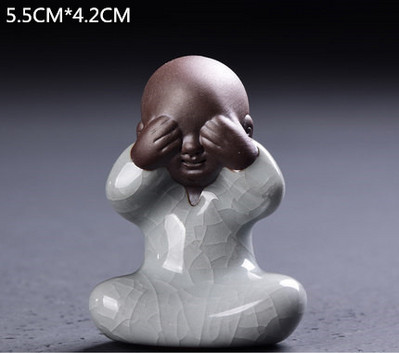 JIA-GUI LUO keramikas purpursarkanā māla tējas mājdzīvnieku tējas dekorēšana keramikas mūku komplekts māla tējas mājdzīvnieks N027