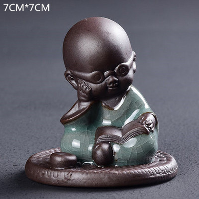 JIA-GUI LUO keramikas purpursarkanā māla tējas mājdzīvnieku tējas dekorēšana keramikas mūku komplekts māla tējas mājdzīvnieks N027