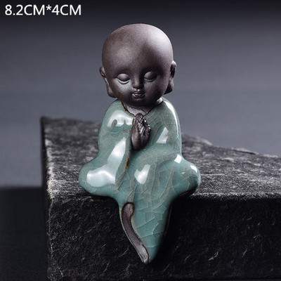 JIA-GUI LUO keramikas purpursarkanā māla tējas mājdzīvnieku tējas dekorēšana keramikas mūku komplekts māla tējas mājdzīvnieks N027