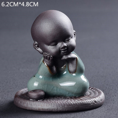 JIA-GUI LUO keramikas purpursarkanā māla tējas mājdzīvnieku tējas dekorēšana keramikas mūku komplekts māla tējas mājdzīvnieks N027