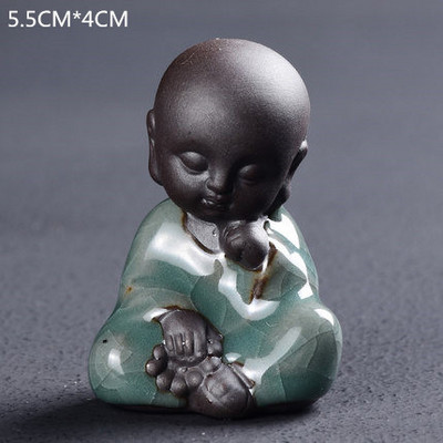 JIA-GUI LUO keramikas purpursarkanā māla tējas mājdzīvnieku tējas dekorēšana keramikas mūku komplekts māla tējas mājdzīvnieks N027