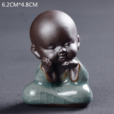 JIA-GUI LUO keramikas purpursarkanā māla tējas mājdzīvnieku tējas dekorēšana keramikas mūku komplekts māla tējas mājdzīvnieks N027