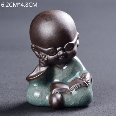 JIA-GUI LUO keramikas purpursarkanā māla tējas mājdzīvnieku tējas dekorēšana keramikas mūku komplekts māla tējas mājdzīvnieks N027