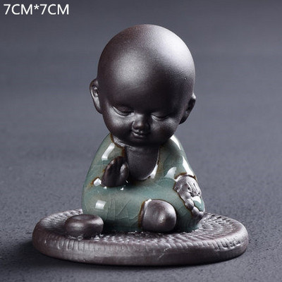 JIA-GUI LUO keramikas purpursarkanā māla tējas mājdzīvnieku tējas dekorēšana keramikas mūku komplekts māla tējas mājdzīvnieks N027