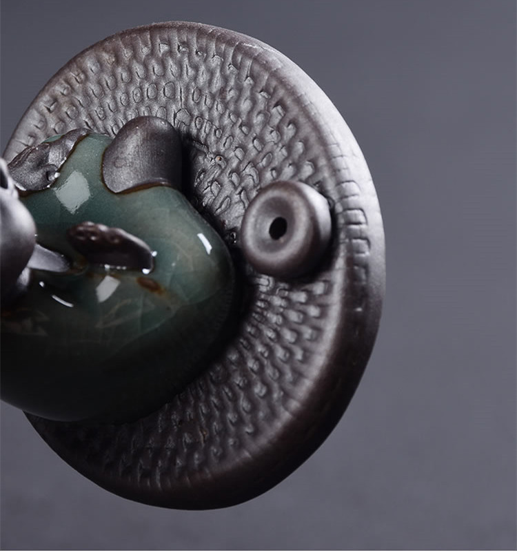 JIA-GUI LUO keramikas purpursarkanā māla tējas mājdzīvnieku tējas dekorēšana keramikas mūku komplekts māla tējas mājdzīvnieks N027