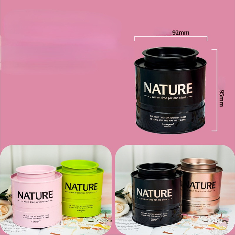 INS Style Cilindra tējas kannas Tēja Caddy Dzelzs noslēgta burka Tējas trauks Mitrumizturīgs Mini Tea Caddy Universālas pārtikas uzglabāšanas burkas