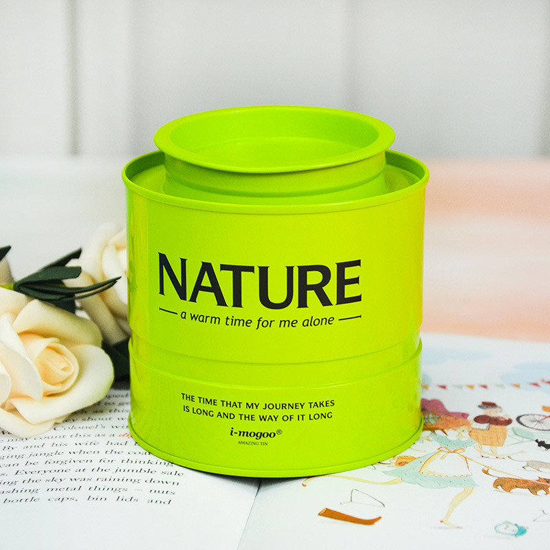 INS Style Cilindra tējas kannas Tēja Caddy Dzelzs noslēgta burka Tējas trauks Mitrumizturīgs Mini Tea Caddy Universālas pārtikas uzglabāšanas burkas