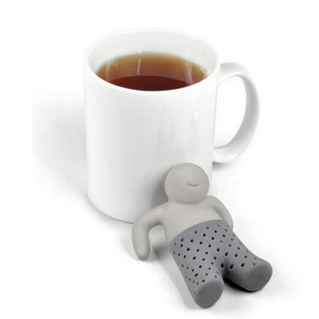 Силиконова цедка за чай Интересен партньор в живота Симпатичен чайник Филтър за чай Инфузер Чайник за варене Чай Аксесоари Кухненски инструменти
