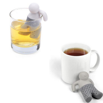 Силиконова цедка за чай Интересен партньор в живота Симпатичен чайник Филтър за чай Инфузер Чайник за варене Чай Аксесоари Кухненски инструменти