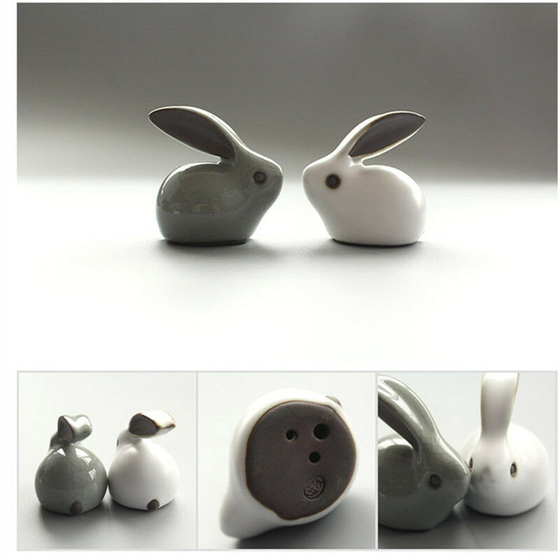 Pāris trušu tējas mājdzīvnieki Smalks galda dekors Mājai jauks mazs dekors purpursarkana māla ledus plaisas glazēta tējas trauka aksesuārs