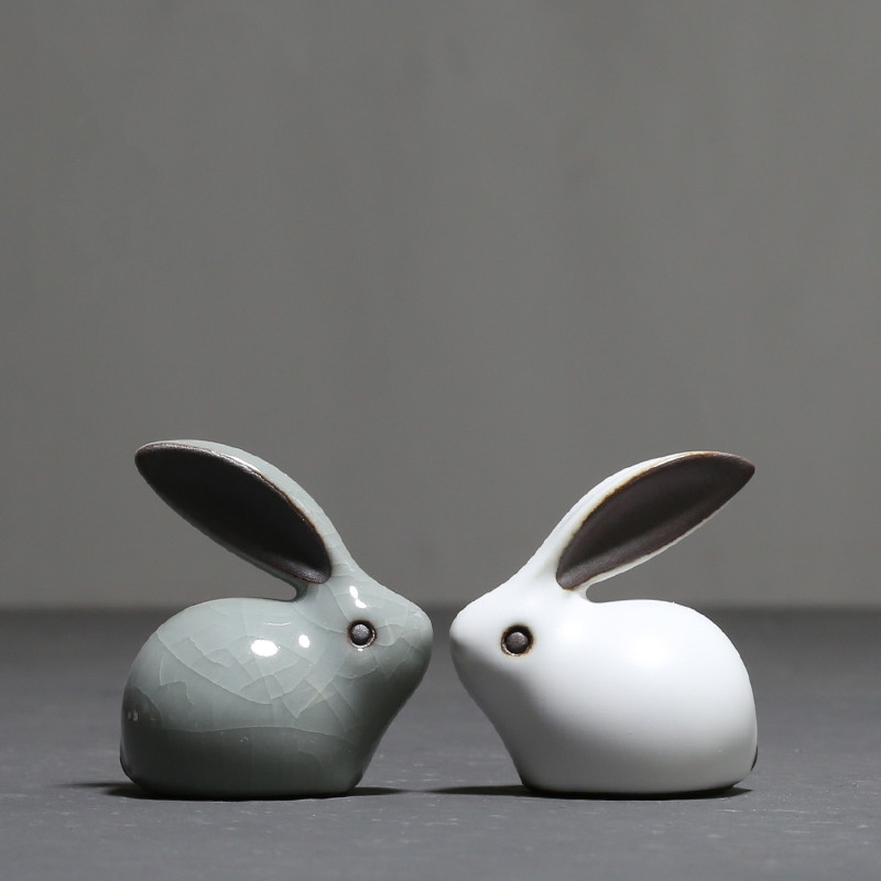 Pāris trušu tējas mājdzīvnieki Smalks galda dekors Mājai jauks mazs dekors purpursarkana māla ledus plaisas glazēta tējas trauka aksesuārs