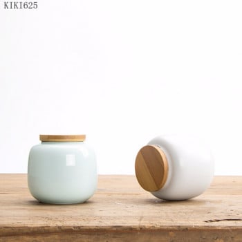 Creative Ceramic Tea Caddy Φορητό μίνι κουτί αποθήκευσης Δοχείο οικιακής χρήσης καραμέλα Δοχεία διανομής τσαγιού Κουζινικά σκεύη Πορσελάνη