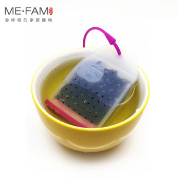 ME.FAM Цветно желе Силиконова торбичка за чай Безопасна, екологична, нетоксична Чаени листа за многократна употреба Филтър за инфузер, Цедка за билкови подправки Инструмент