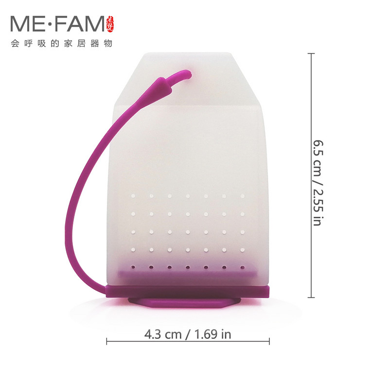 ME.FAM színes zselés szilikon teászacskó Biztonságos, környezetbarát, nem mérgező, újrafelhasználható tealevelek infúziós szűrő gyógynövényes fűszerszűrő eszköz