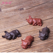 JIA-GUI LUO Tea Pet Puppy Kreatív Purple Clay Bully kutyák Dekorációs Boutique Lucky Zodiac Puppy Tea Kiegészítők N001