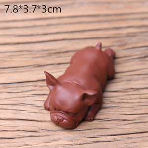 JIA-GUI LUO Tea Pet Puppy Kreatív Purple Clay Bully kutyák Dekorációs Boutique Lucky Zodiac Puppy Tea Kiegészítők N001