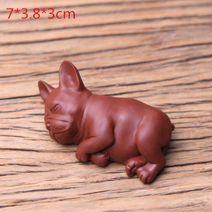JIA-GUI LUO Tea Pet Puppy Kreatív Purple Clay Bully kutyák Dekorációs Boutique Lucky Zodiac Puppy Tea Kiegészítők N001