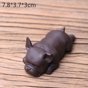 JIA-GUI LUO Tea Pet Puppy Kreatív Purple Clay Bully kutyák Dekorációs Boutique Lucky Zodiac Puppy Tea Kiegészítők N001