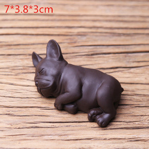 JIA-GUI LUO Tea Pet Puppy Kreatív Purple Clay Bully kutyák Dekorációs Boutique Lucky Zodiac Puppy Tea Kiegészítők N001