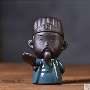 Tējas mājdzīvnieku dekorācijas var paaugstināt purpursarkano smilšu rakstāmgaldu Dzīvojamā istaba Zen mazais mūks tējas ceremonijas aksesuāri Boutique dāvanas