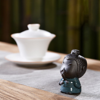 Чай Декорации за домашни любимци могат да повдигнат лилаво пясъчно бюро Всекидневна Дзен Малък монах Чаена церемония Аксесоари Бутикови подаръци