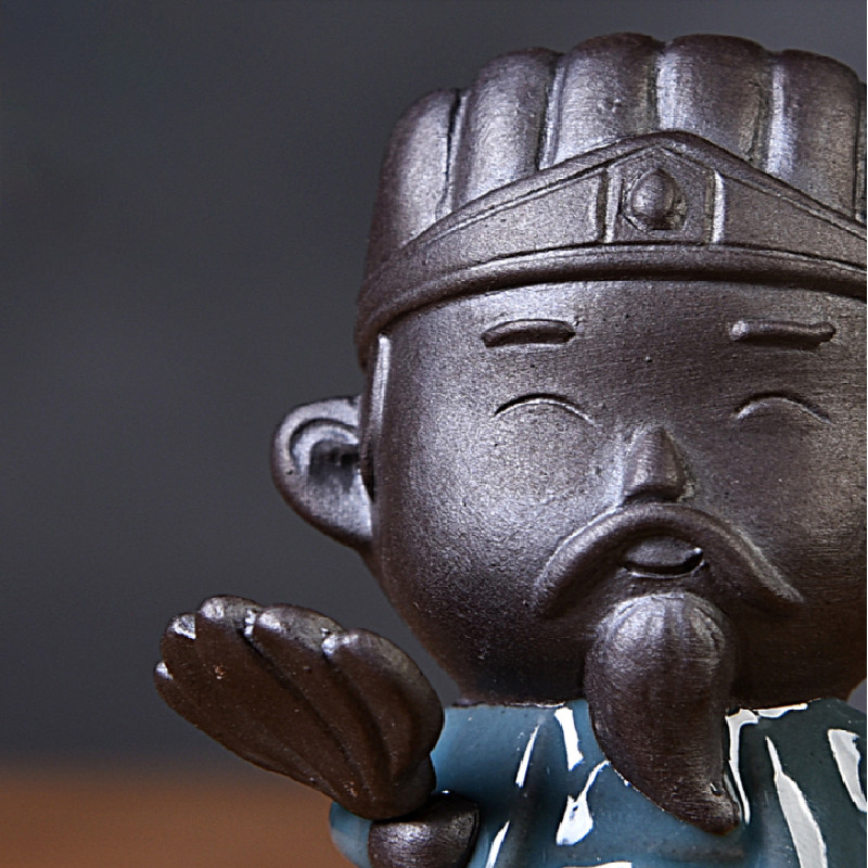 Tējas mājdzīvnieku dekorācijas var paaugstināt purpursarkano smilšu rakstāmgaldu Dzīvojamā istaba Zen mazais mūks tējas ceremonijas aksesuāri Boutique dāvanas