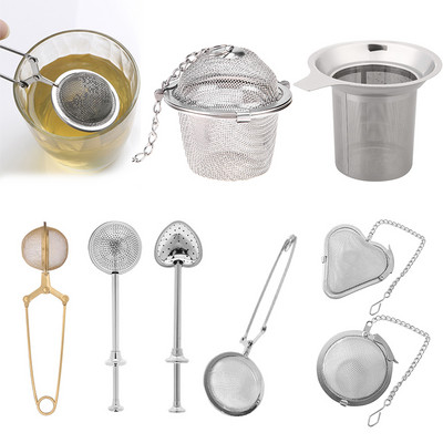 Infuzor de ceai din plasă Filtru de condimente din frunze de ceai din oțel inoxidabil, strecurătoare de ceai reutilizabilă, accesorii pentru bucătărie
