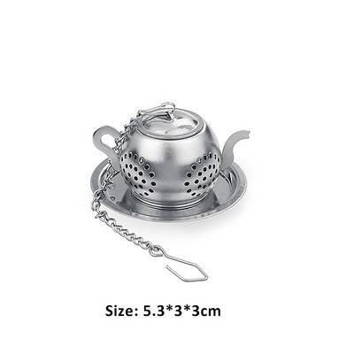 Мрежеста запарка за чай Цедка за чай за многократна употреба Чайник от неръждаема стомана Филтър за подправки от чаени листа Съдове за напитки Кухненски аксесоари
