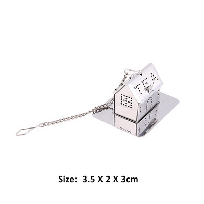 Мрежеста запарка за чай Цедка за чай за многократна употреба Чайник от неръждаема стомана Филтър за подправки от чаени листа Съдове за напитки Кухненски аксесоари