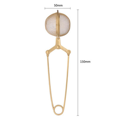 Мрежеста запарка за чай Цедка за чай за многократна употреба Чайник от неръждаема стомана Филтър за подправки от чаени листа Съдове за напитки Кухненски аксесоари