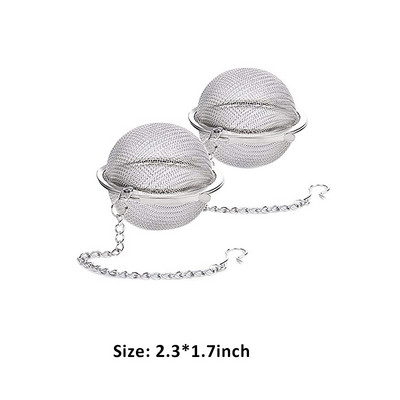 Мрежеста запарка за чай Цедка за чай за многократна употреба Чайник от неръждаема стомана Филтър за подправки от чаени листа Съдове за напитки Кухненски аксесоари