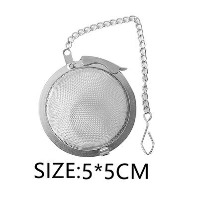 Мрежеста запарка за чай Цедка за чай за многократна употреба Чайник от неръждаема стомана Филтър за подправки от чаени листа Съдове за напитки Кухненски аксесоари