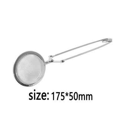Мрежеста запарка за чай Цедка за чай за многократна употреба Чайник от неръждаема стомана Филтър за подправки от чаени листа Съдове за напитки Кухненски аксесоари
