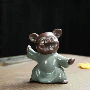 WDDSXXJSL Creative Kung Fu Piggy Zisha Ge Kiln Tea Pets Δώρα Φίλοι Σπίτι Σαλόνι Αξεσουάρ Tea Shop Αξεσουάρ Τσάι κατοικίδια