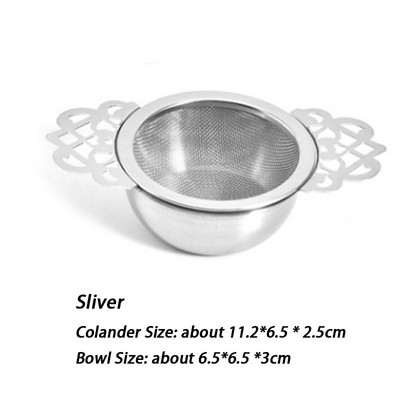Двуслойна фина мрежеста цедка за чай Филтър от неръждаема стомана Сито Чаени прибори Дантелена канализация за чай Полезни инфузори за чай Кухненски аксесоари