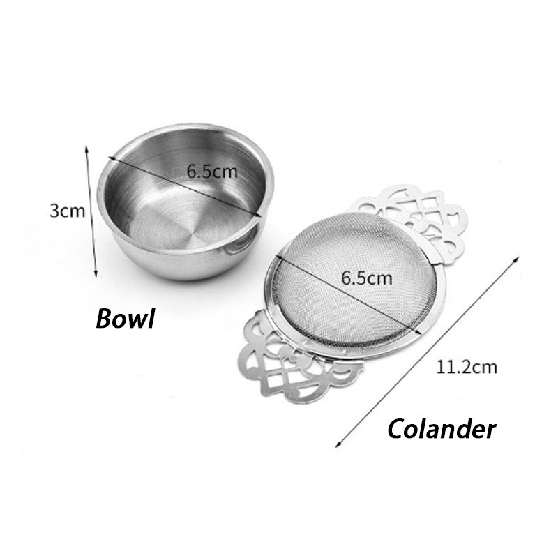 Двуслойна фина мрежеста цедка за чай Филтър от неръждаема стомана Сито Чаени прибори Дантелена канализация за чай Полезни инфузори за чай Кухненски аксесоари