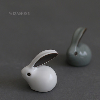 1 КОМПЛЕКТ! WIZAMONY Китайски чай Pet Ru Kiln Ge Kiln Two Types Tea Accessories Най-висок клас Комплект чай Kungfu Tea Lovely Rabbits