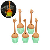 Kreatív Vicces Kézmozdulat-alakú teainfúzor Újrafelhasználható tea- és kávészűrő Teás edények Teatasakok Levélszűrő Konyhai kiegészítők