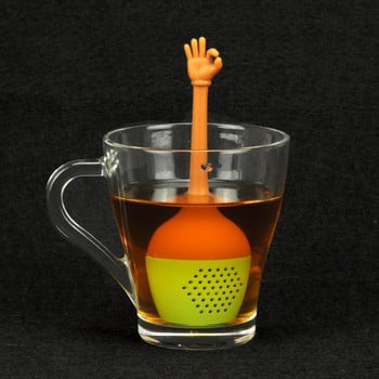 Creative Funny Hand Gesture Shape Tea Infuser Επαναχρησιμοποιήσιμο σουρωτήρι τσαγιού και καφέ Teaware φακελάκια τσαγιού Φίλτρο φύλλου Αξεσουάρ κουζίνας