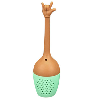 Kreatív Vicces Kézmozdulat-alakú teainfúzor Újrafelhasználható tea- és kávészűrő Teás edények Teatasakok Levélszűrő Konyhai kiegészítők