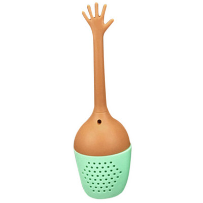 Kreatív Vicces Kézmozdulat-alakú teainfúzor Újrafelhasználható tea- és kávészűrő Teás edények Teatasakok Levélszűrő Konyhai kiegészítők