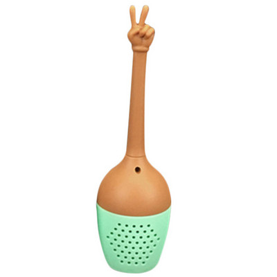 Kreatív Vicces Kézmozdulat-alakú teainfúzor Újrafelhasználható tea- és kávészűrő Teás edények Teatasakok Levélszűrő Konyhai kiegészítők