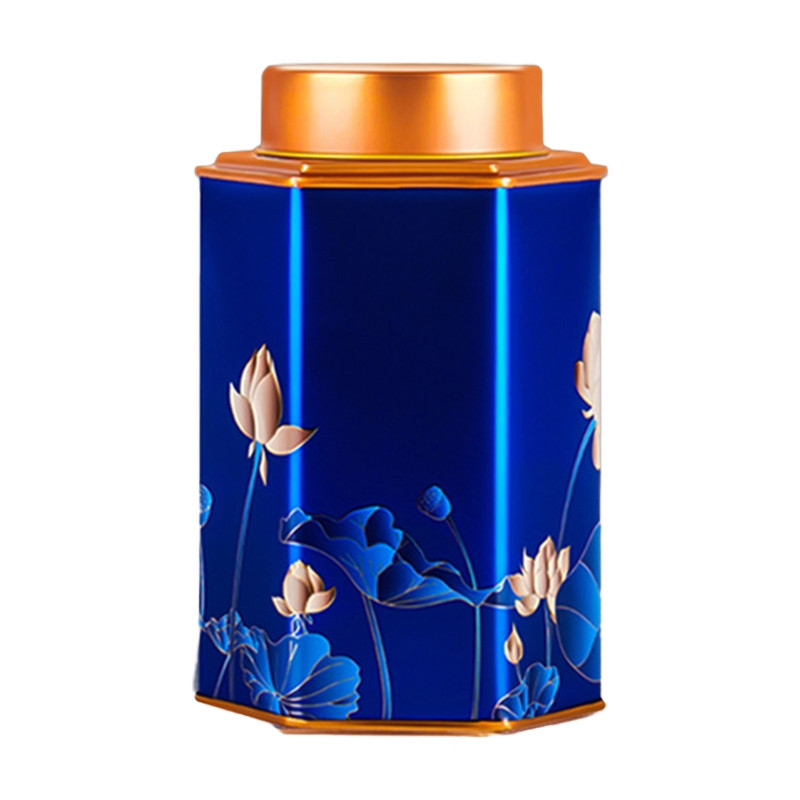 C63B Tējas trauks Aizzīmogots skārdenes Konfektes Uzkodas Pods Ziedi Cukurs Garšaugi Garšaugu uzglabāšanas kaste