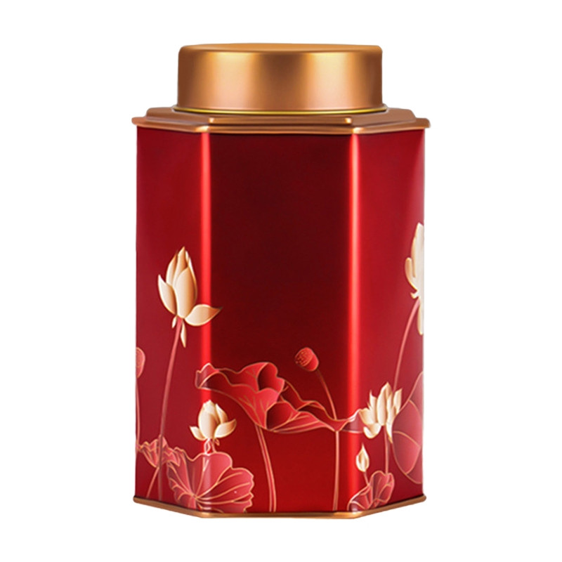 C63B Tējas trauks Aizzīmogots skārdenes Konfektes Uzkodas Pods Ziedi Cukurs Garšaugi Garšaugu uzglabāšanas kaste