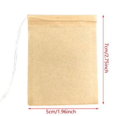 Tējas maisiņi, bioloģiski noārdāms papīra tējas maisiņš, aukliņa, videi draudzīgs filtrs, tukšs tējas maisiņi, birstošu lapu tējas pulveris, augu izcelsmes zāles 100 gab.