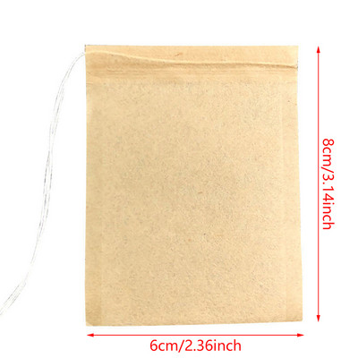 Tējas maisiņi, bioloģiski noārdāms papīra tējas maisiņš, aukliņa, videi draudzīgs filtrs, tukšs tējas maisiņi, birstošu lapu tējas pulveris, augu izcelsmes zāles 100 gab.